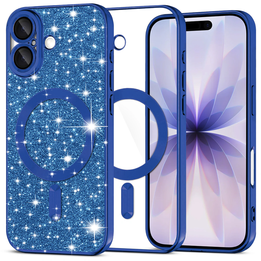 Калъф за iPhone 17 - Techsuit Luxury Glitter MagSafe - Deep Син