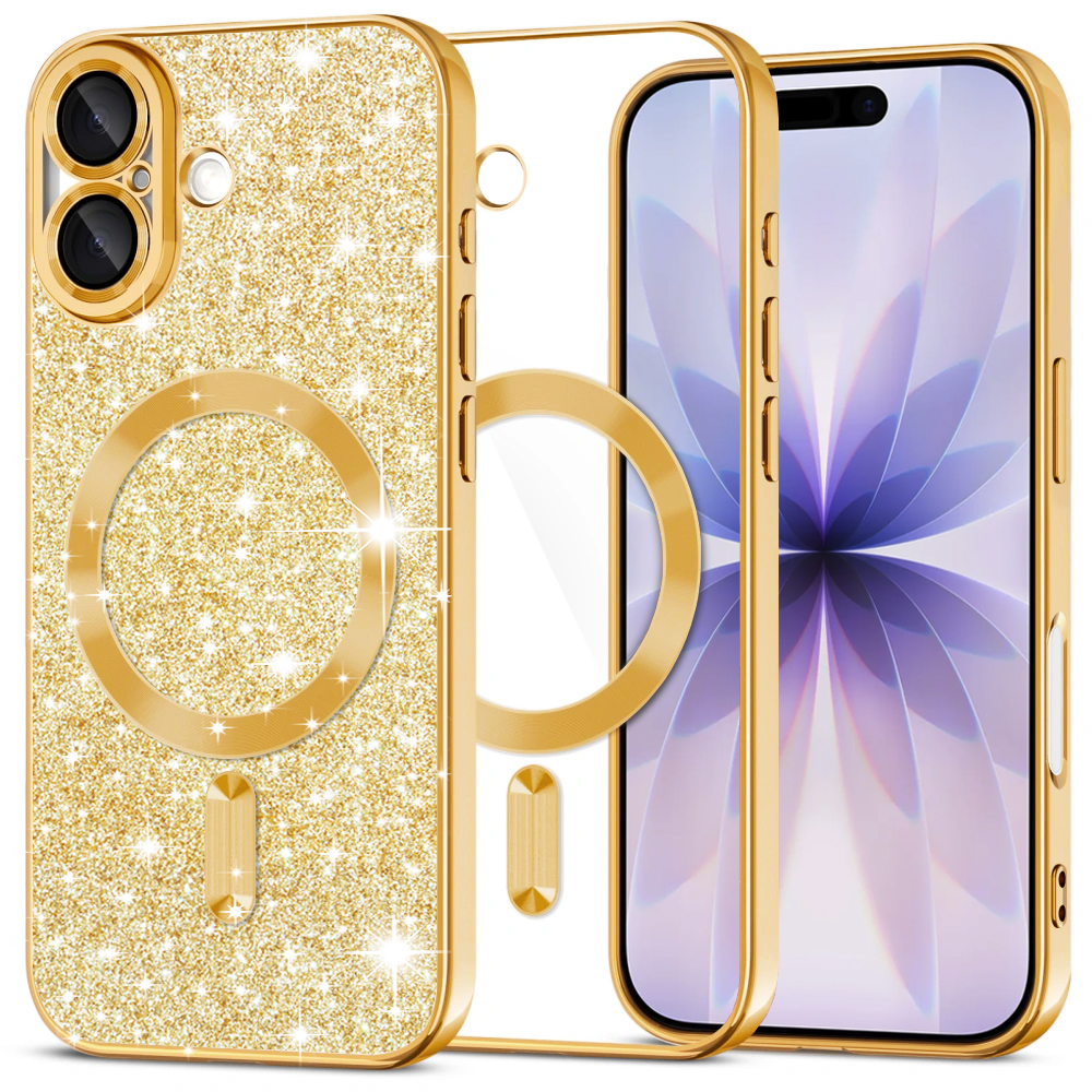 Калъф за iPhone 17 - Techsuit Luxury Glitter MagSafe - Златен