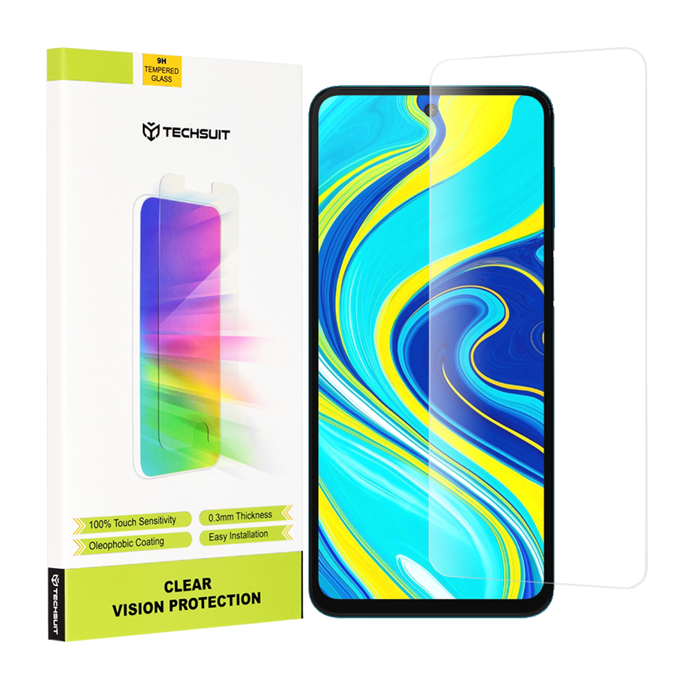 Капак за Xiaomi Redmi Note 9S / Note 9 Pro / Note 9 Pro Max - Techsuit Прозрачен Vision Glass - Прозрачен