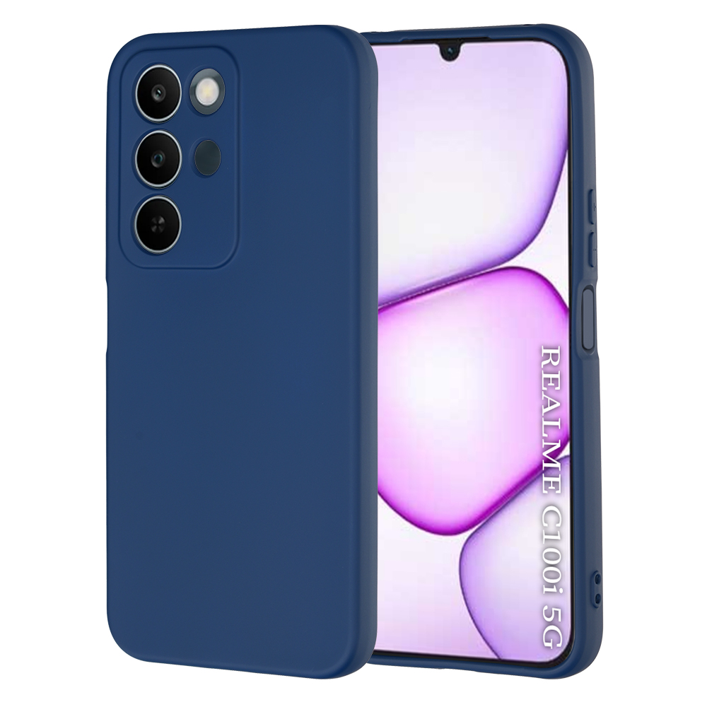 Калъф за Realme C100 5G - Techsuit SoftFlex - Тъмносин Син