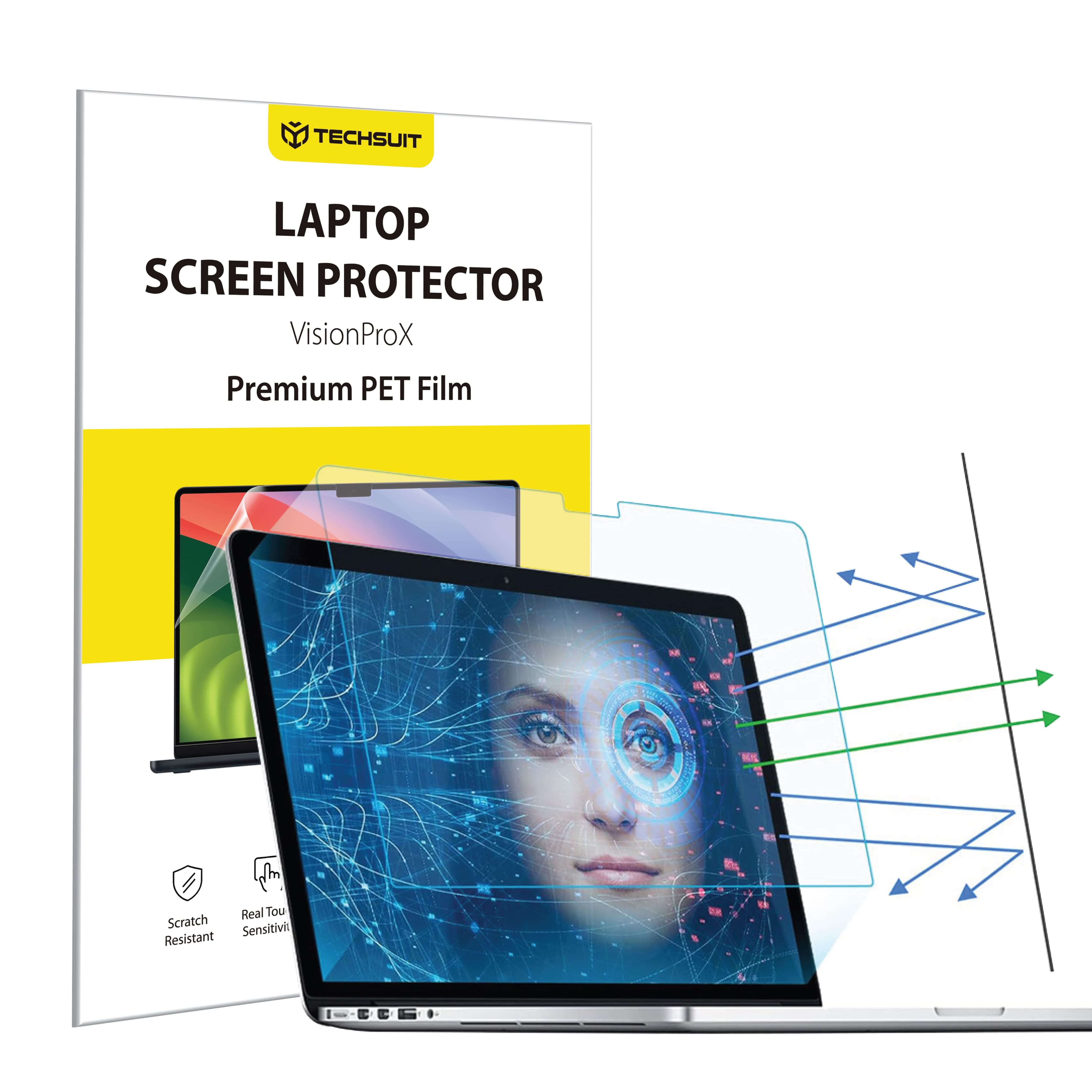 Калъф за MacBook Pro 14" (2023 / 2024 / 2025 / 2026) - Techsuit VisionProX Anti-Син Light - Прозрачен