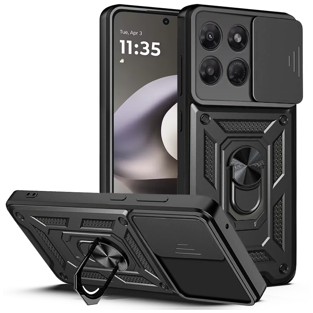 Калъф за Motorola Moto G37 Power - Techsuit CamShield Series - Черен