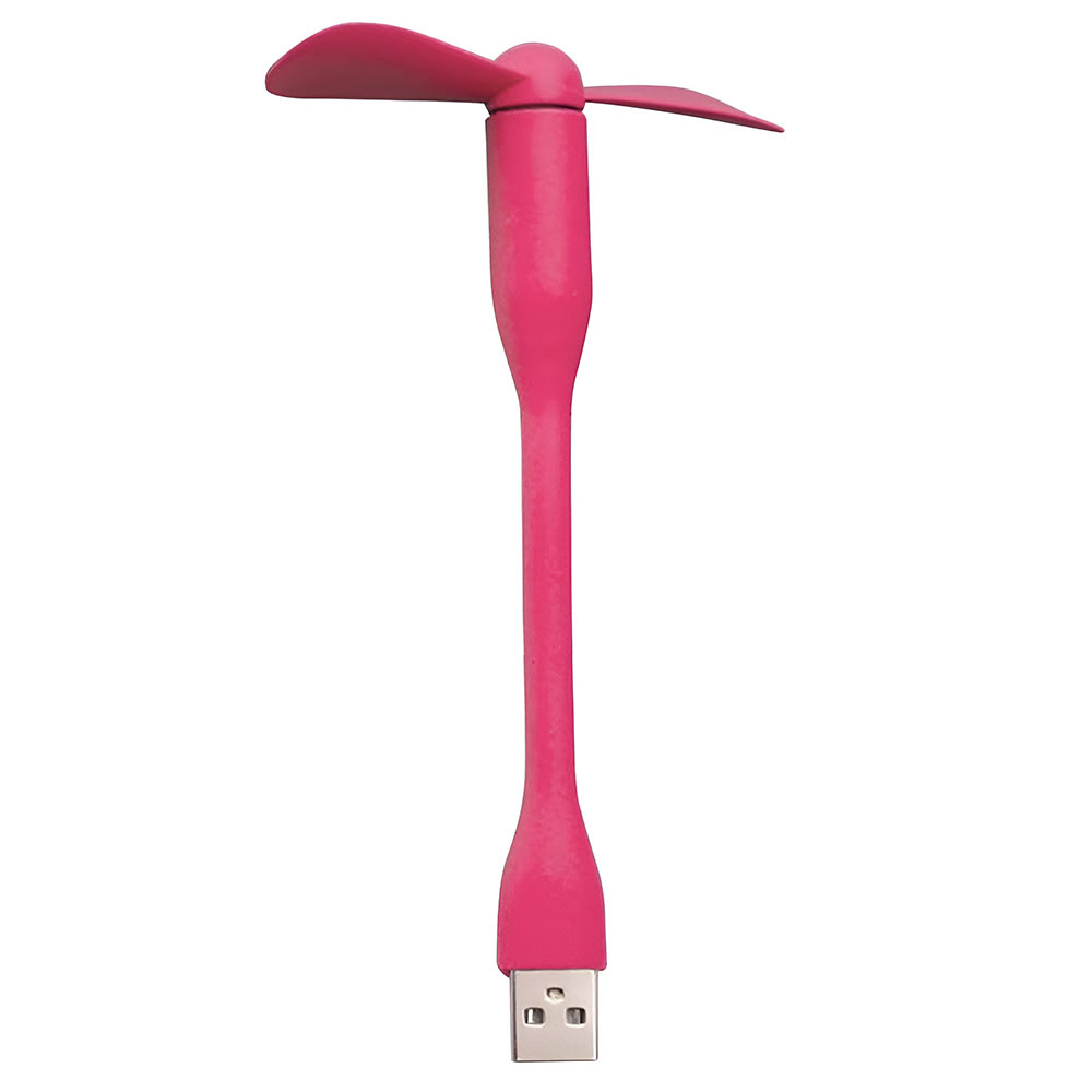 Преносим USB вентилатор, 5V - Techsuit (TUF1) - Розов