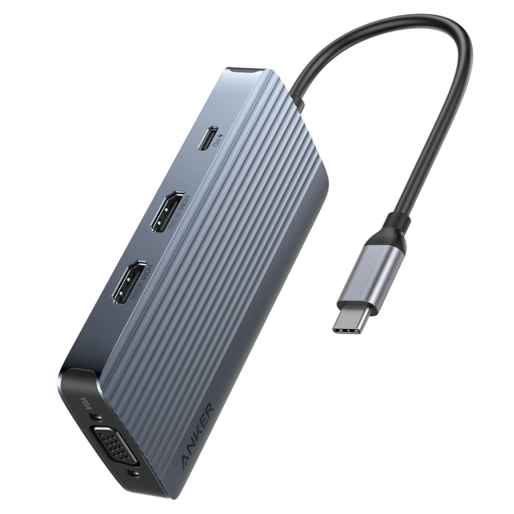4x USB докинг станция, 5 Gbps - Anker (A83790A2) - Сив