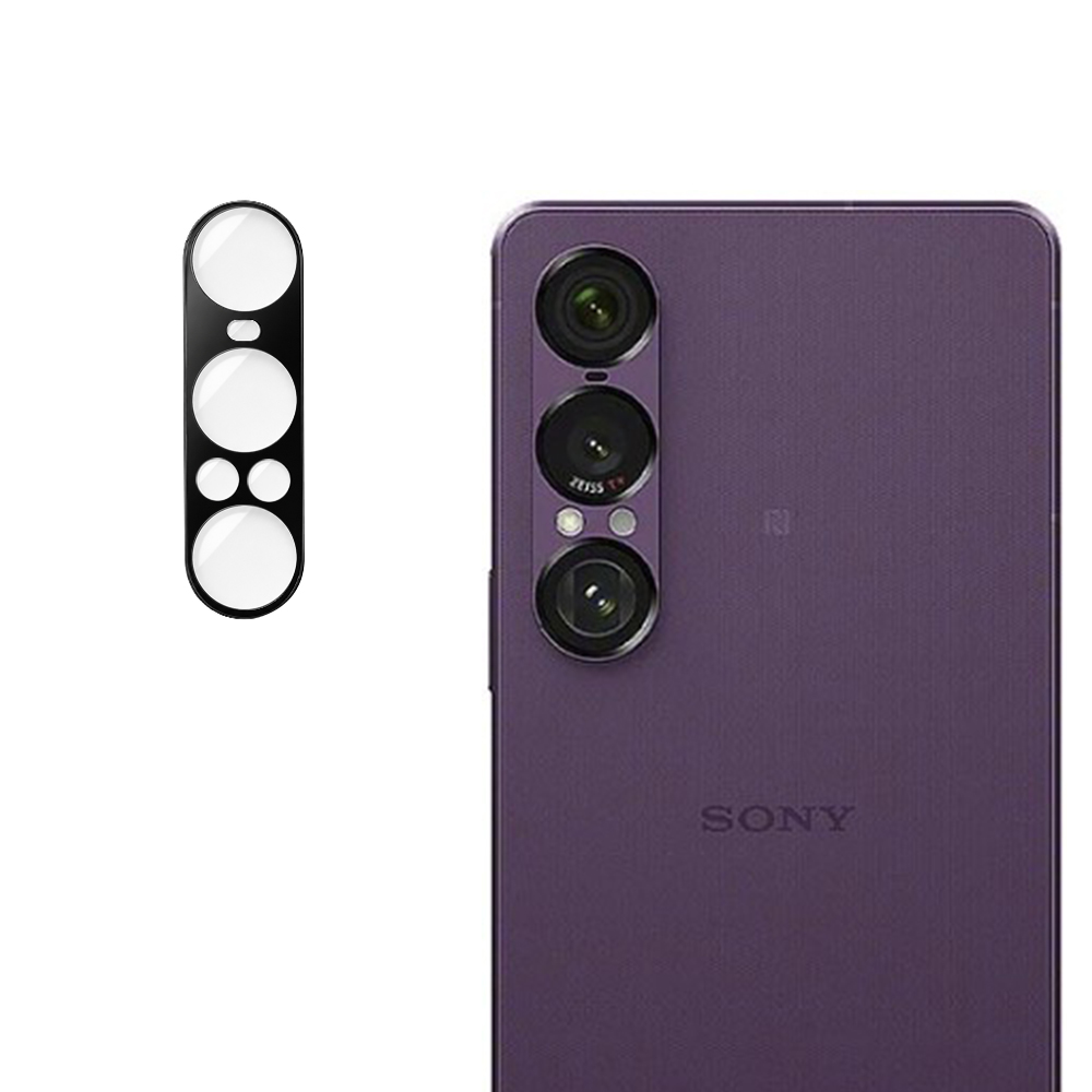 Капак за камера за Sony Xperia 1 VII - Techsuit Full Camera Glass - Черен