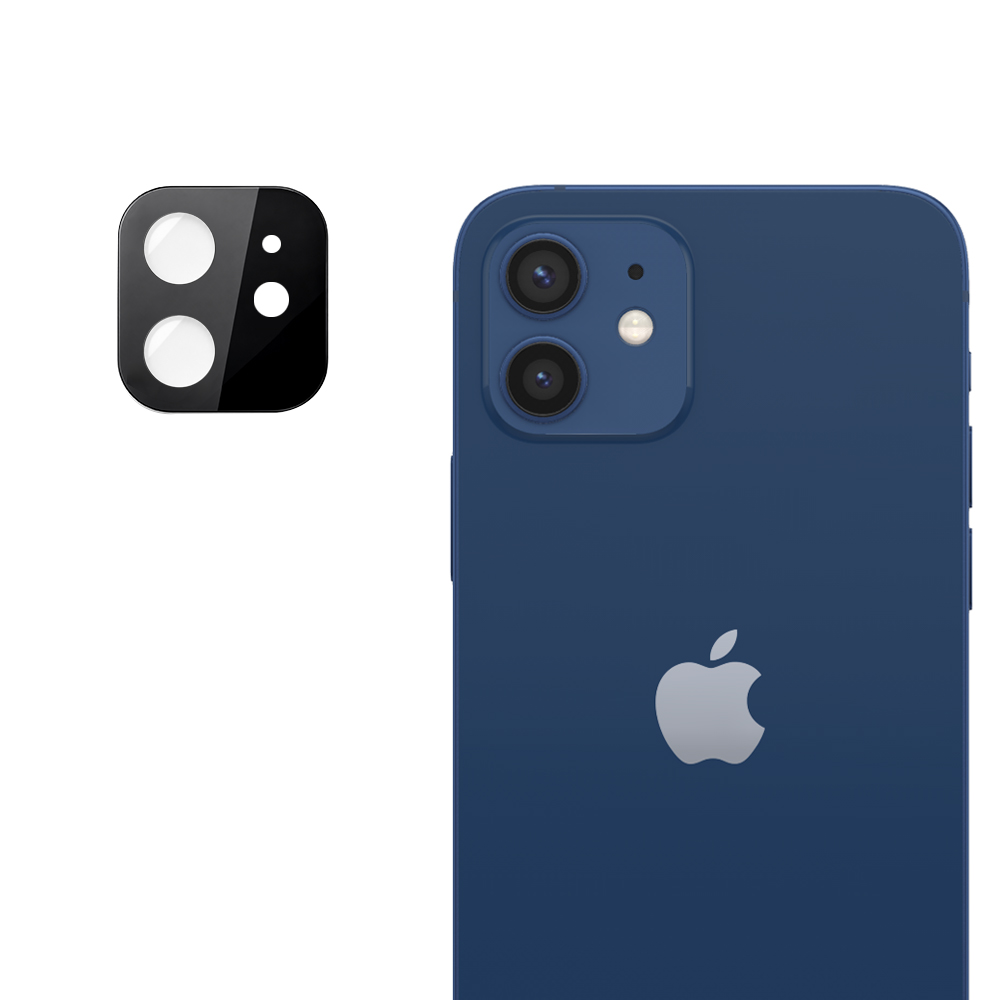 Калъф за камера за iPhone 12 - Techsuit Full Camera Glass - Черен