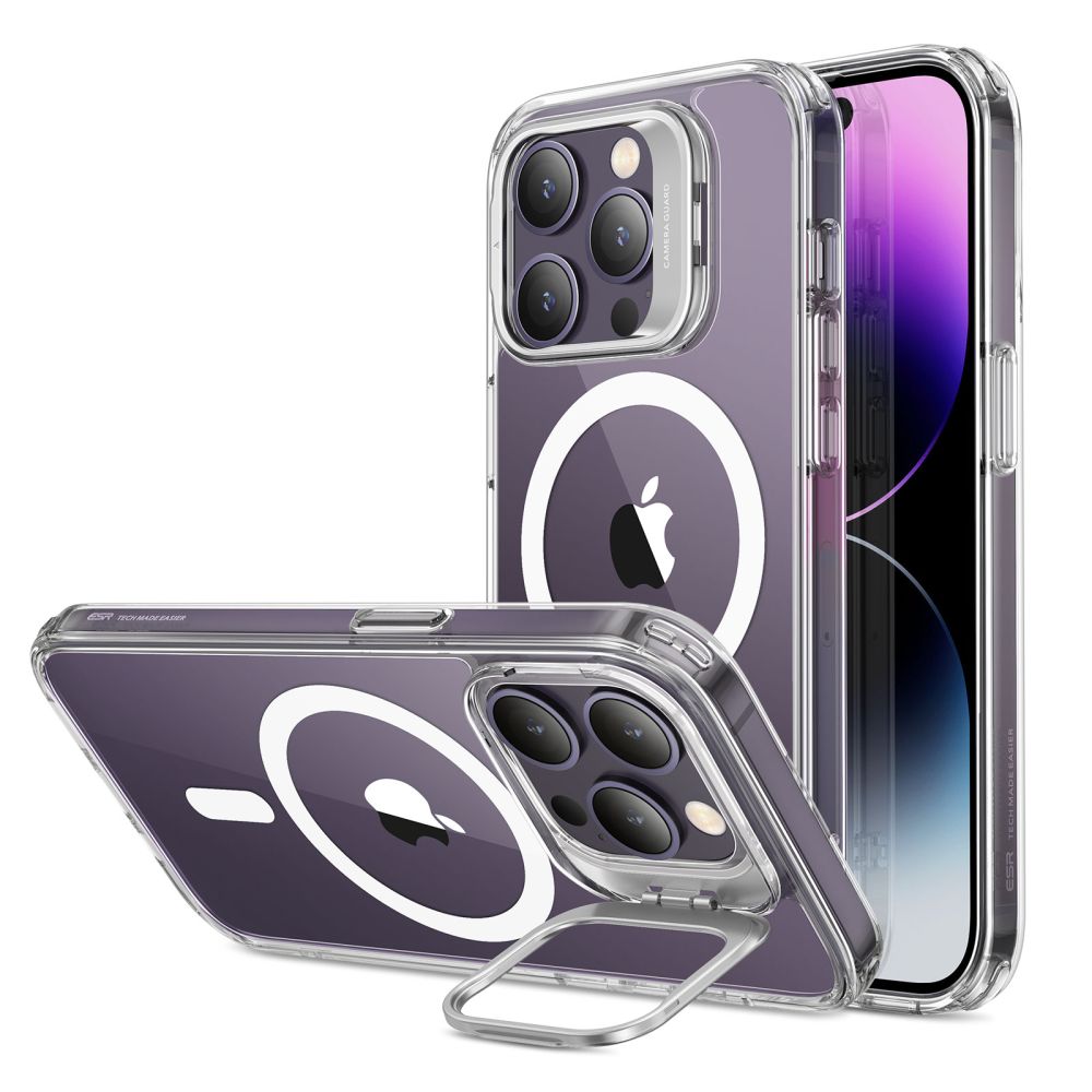 Калъф за iPhone 14 Pro - ESR Classic Kickstand HaloLock - Прозрачен