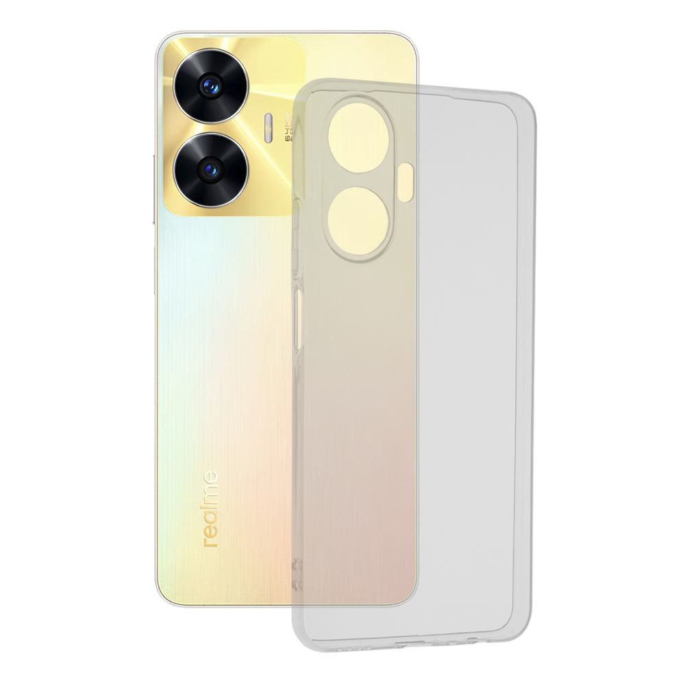 Калъф за Realme C55 - Techsuit Прозрачен Silicone - Прозрачен