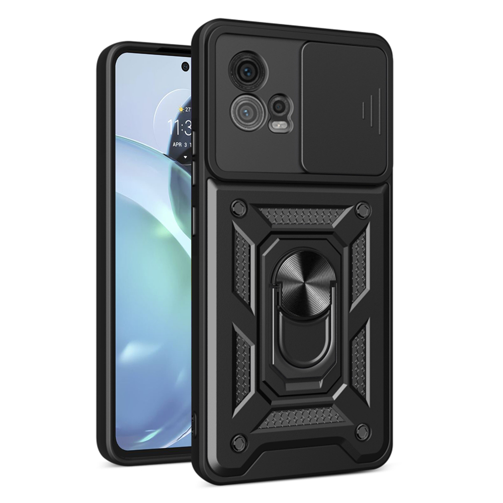 Калъф за Motorola Moto G72 - Techsuit CamShield Series - Черен