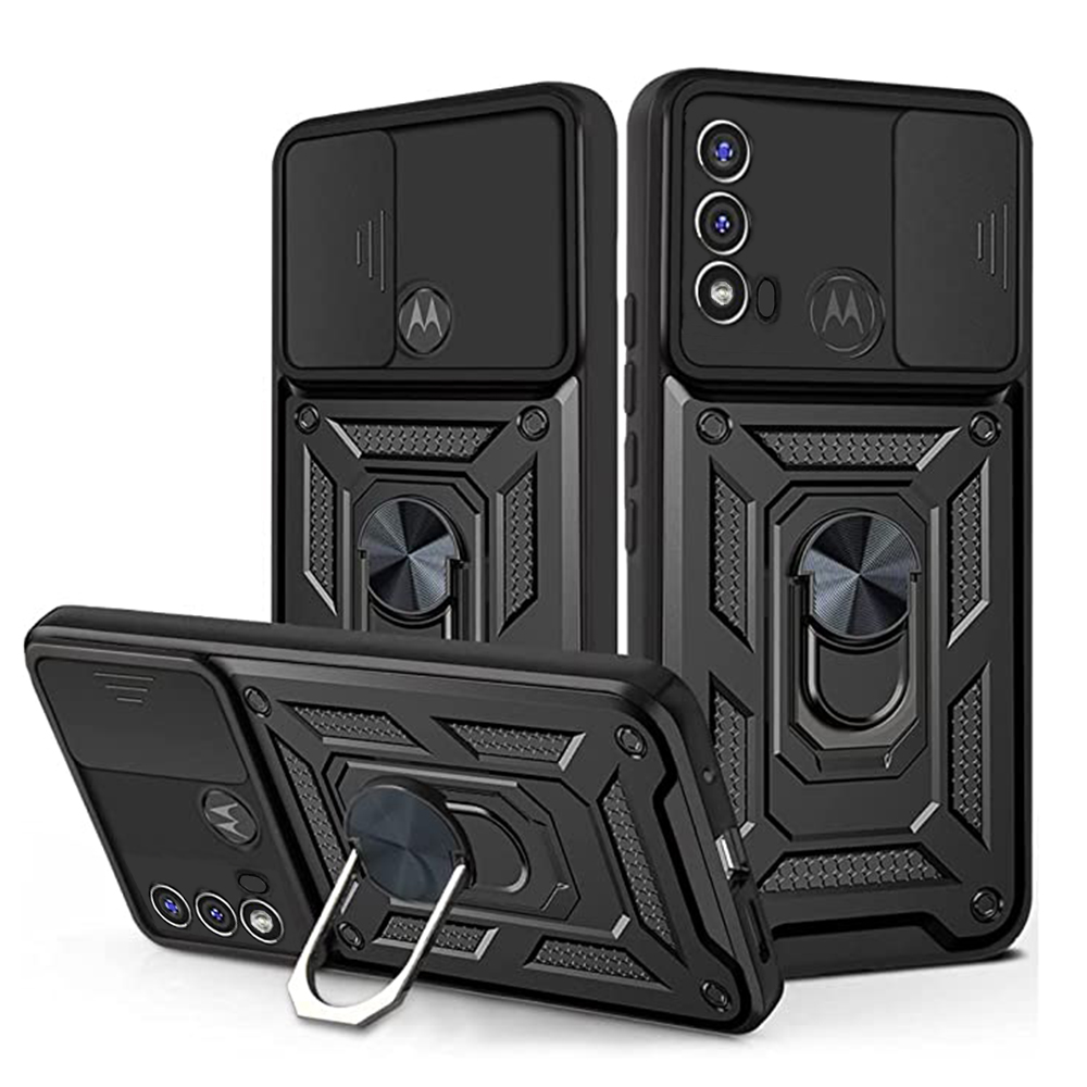 Калъф за Motorola Moto E20 / E30 / E40 - Techsuit CamShield Series - Черен