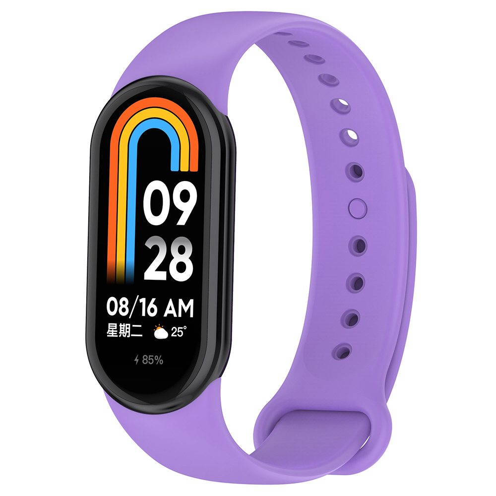 Каишка за Xiaomi Mi Band 8 / 8 NFC / 9 / 9 NFC / 10 - Techsuit Каишка за часовник (W014) - светло лилаво