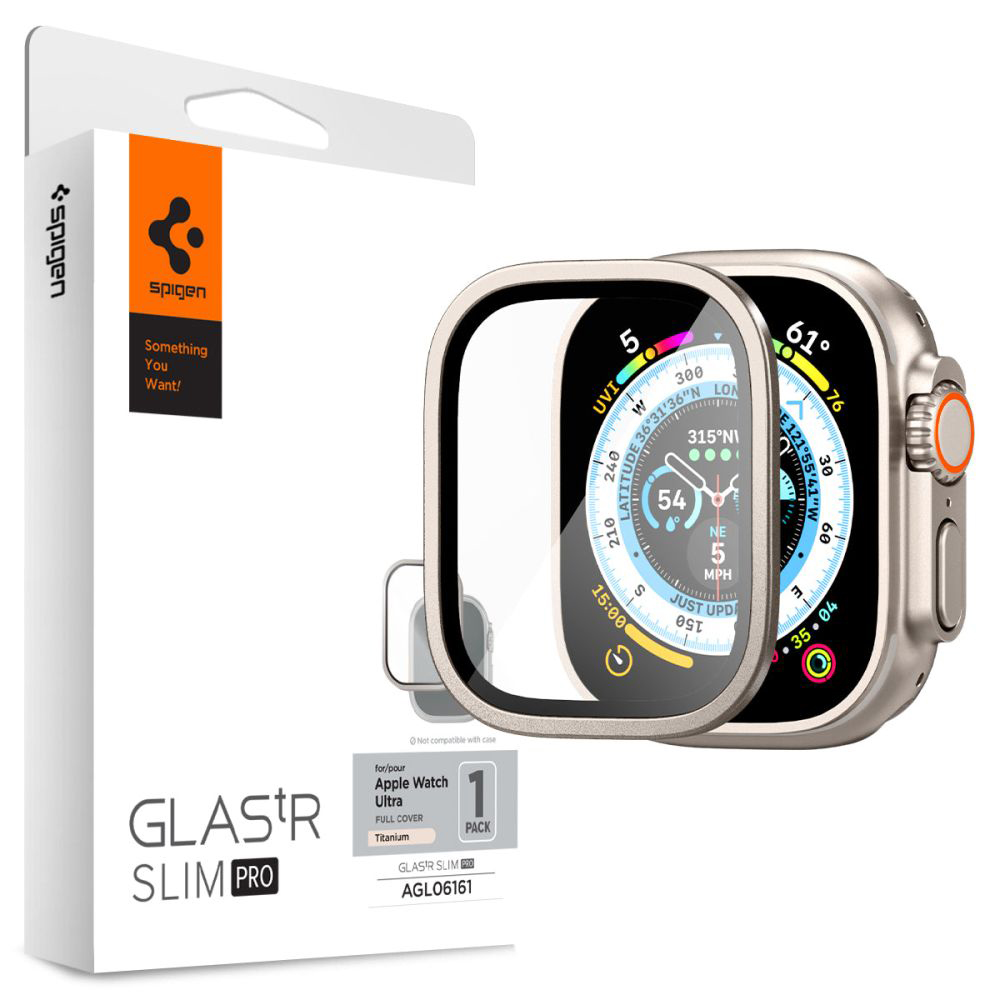 Калъф за Apple Watch Ultra / Ultra 2 / Ultra 3 - Spigen Glas.tR Slim Pro (AGL06161) - Титан