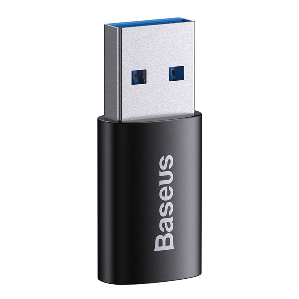 Алуминиев OTG адаптер, USB 3.1 към Type-C, 10Gbps - Baseus Ingenuity Series (ZJJJQ000101) - Черен