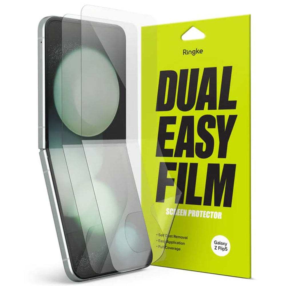 Калъф за Samsung Galaxy Z Flip5 (комплект от 2) - Ringke Dual Easy Full - Прозрачен