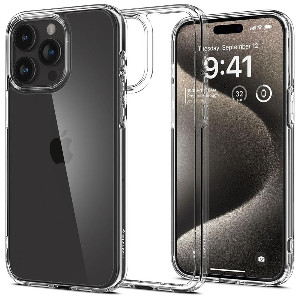 Калъф за iPhone 15 Pro Max - Spigen Ultra Hybrid (ACS06565) - Прозрачен