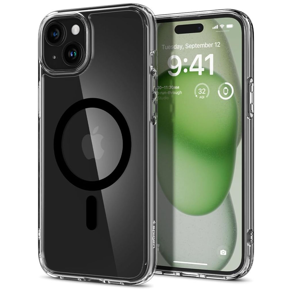 Калъф за iPhone 15 - Spigen Ultra Hybrid MagSafe (ACS06803) - Черен