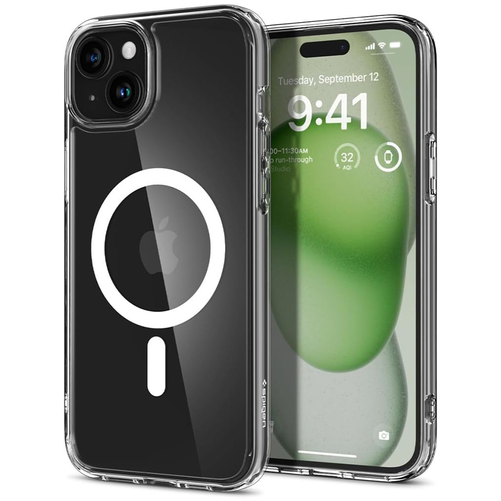 Калъф за iPhone 15 - Spigen Ultra Hybrid MagSafe (ACS06802) - Бял