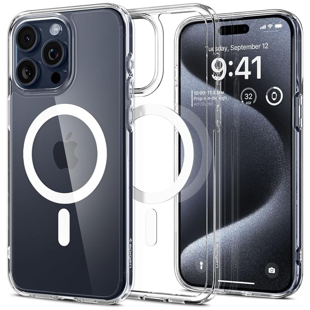 Калъф за iPhone 15 Pro Max - Spigen Ultra Hybrid MagSafe (ACS06576) - Бял