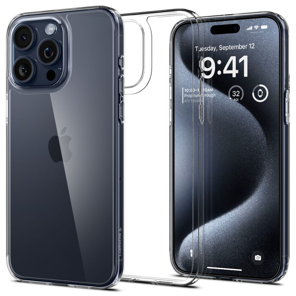 Калъф за iPhone 15 Pro - Spigen Air Skin Hybrid (ACS06697) - Crystal Прозрачен