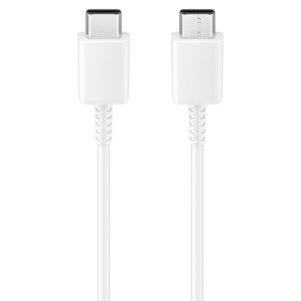 Кабел за дата за бързо зареждане, 2x Type-C, 3A, 1m - Samsung (EP-DN980BBE) - Бял (Опаковка на едро)