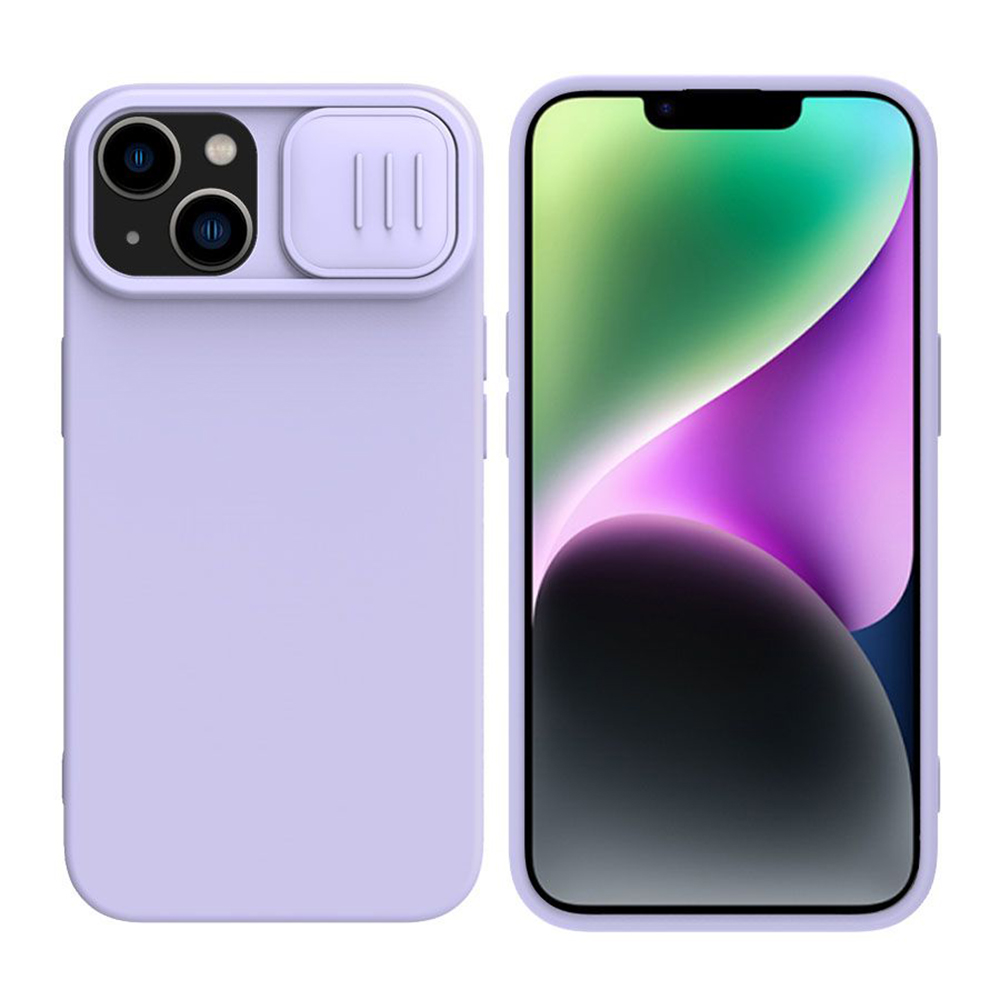 Калъф за iPhone 15 Plus - Nillkin CamShield Silky MagSafe Silicone - Misty Лилав