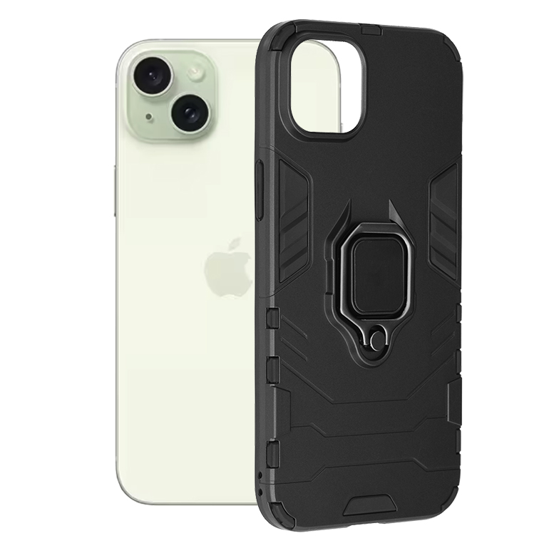 Калъф за iPhone 15 Plus - Techsuit Silicone Shield - Черен