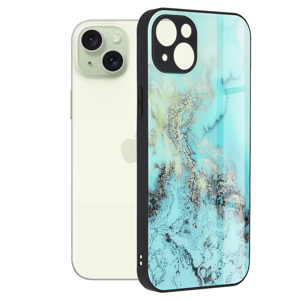 Калъф за iPhone 15 Plus - Techsuit Glaze Series - Син Ocean
