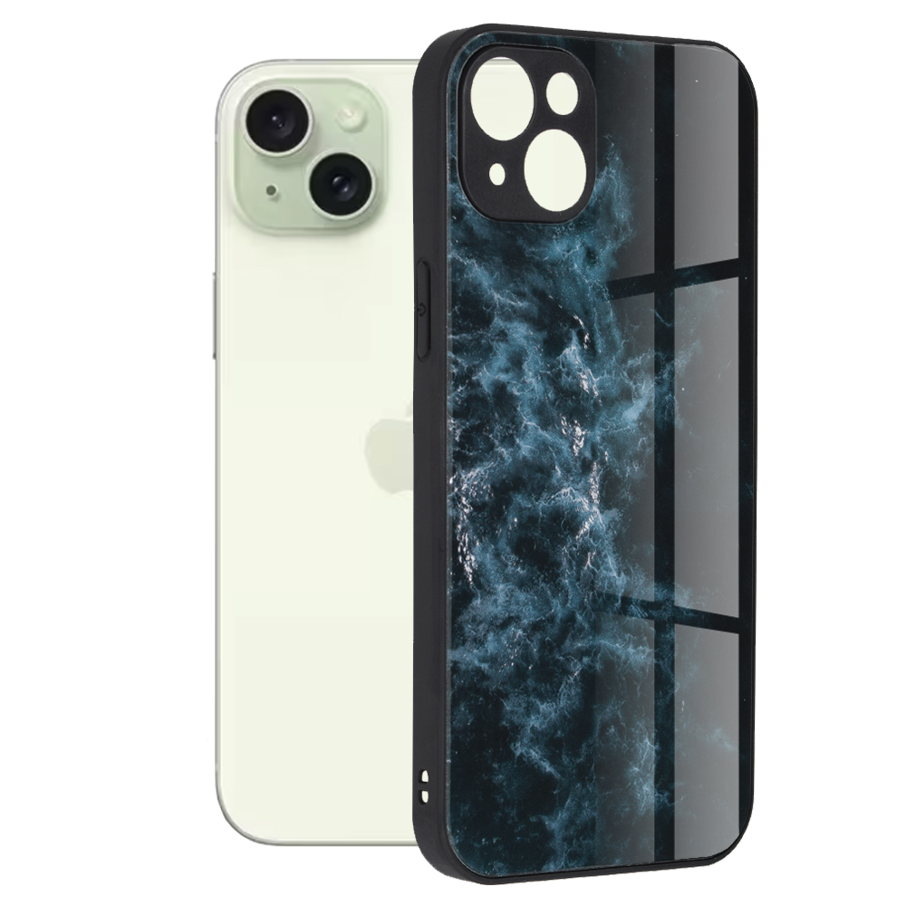 Калъф за iPhone 15 Plus - Techsuit Glaze Series - Син Nebula
