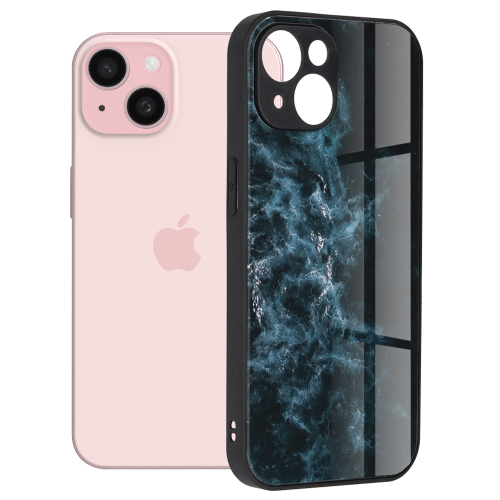 Калъф за iPhone 15 - Techsuit Glaze Series - Син Nebula