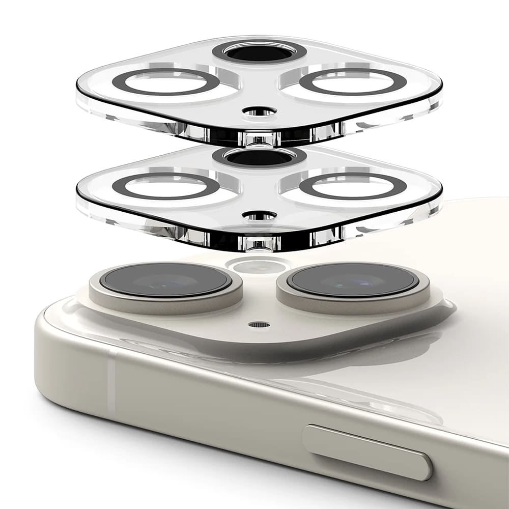 Капак за камера за iPhone 15 / iPhone 15 Plus (комплект 2) - Ringke Camera Protector Glass - Прозрачен