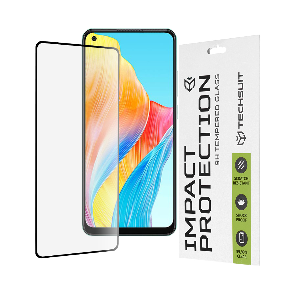 Oppo A78 4G - Techsuit 111D Full Cover / Full Glue Glass - Черен
