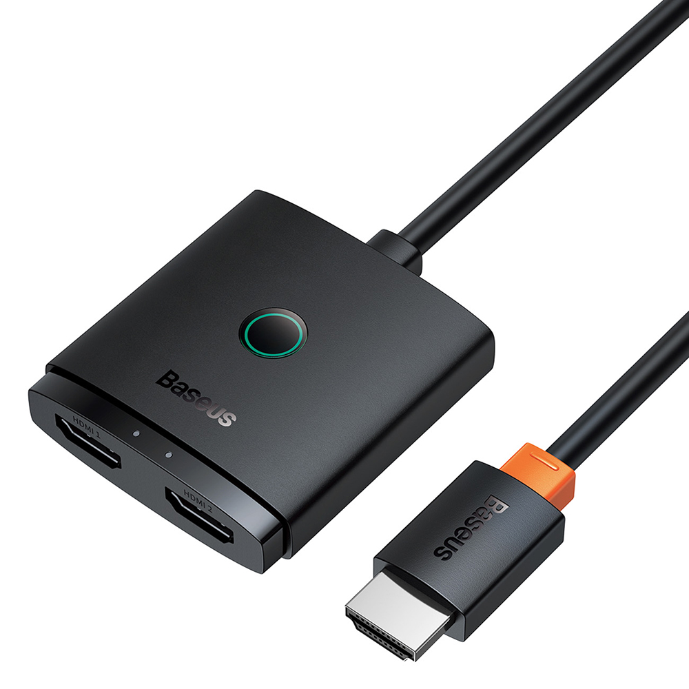 HDMI към 2x HDMI адаптер, 4K@60Hz - Baseus адаптер AirJoy (B01331105111-01) - Черен