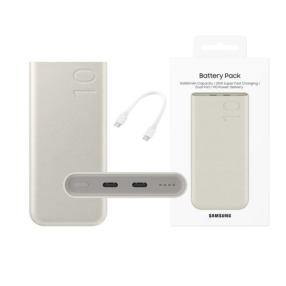 Външна батерия 10000mAh, 25W - Samsung (EB-P3400XUEGU) - Сива (Опаковка на блистер)