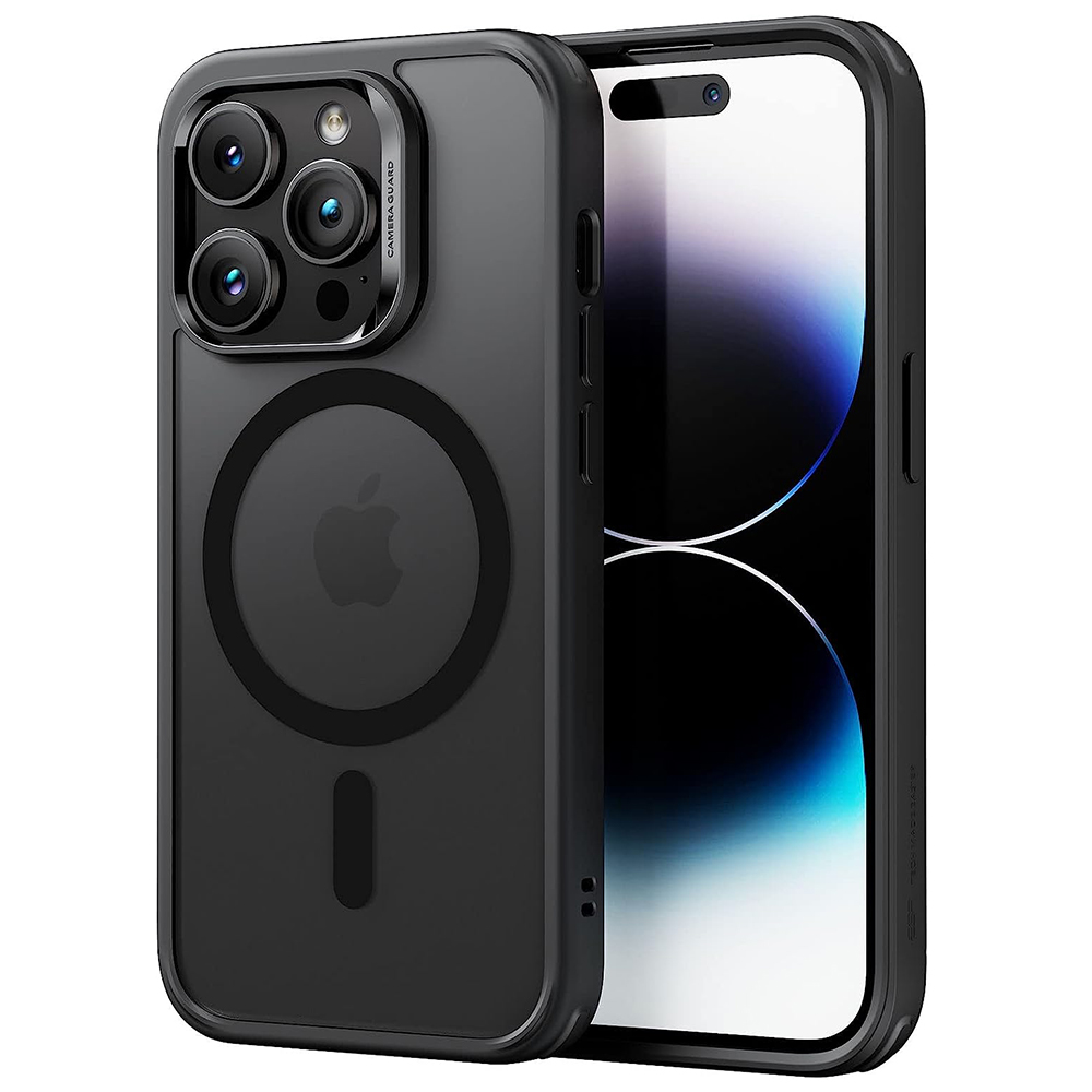 Калъф за iPhone 14 Pro - ESR Classic Hybrid HaloLock - Frosted Черен