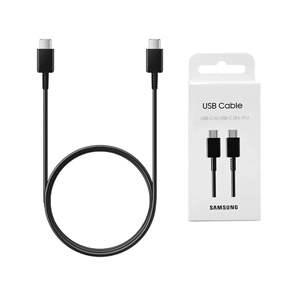 Кабел за данни USB-C към Type-C Супер бързо зареждане 5A, 1m - Samsung (EP-DN975BBEGWW) - черен (опаковане в блистер)