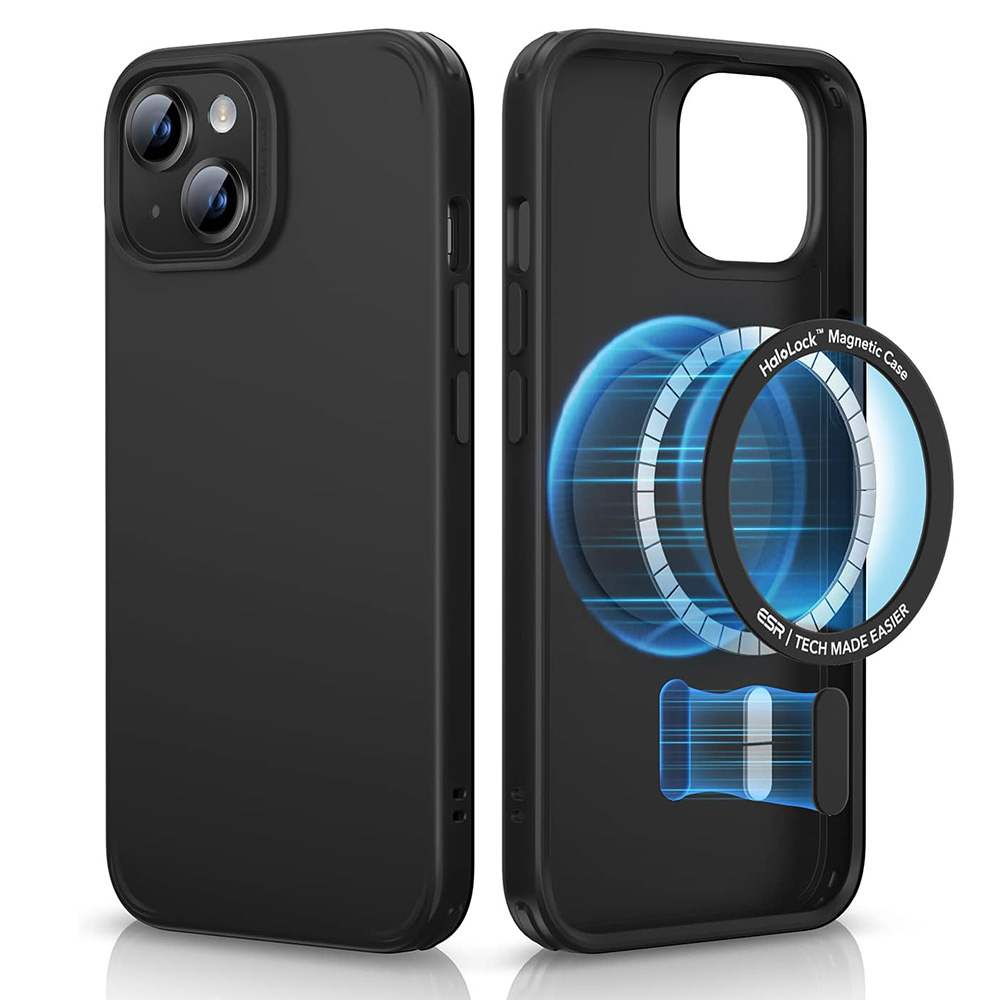 Калъф за iPhone 13 / 14 - ESR Classic Hybrid HaloLock - Черен