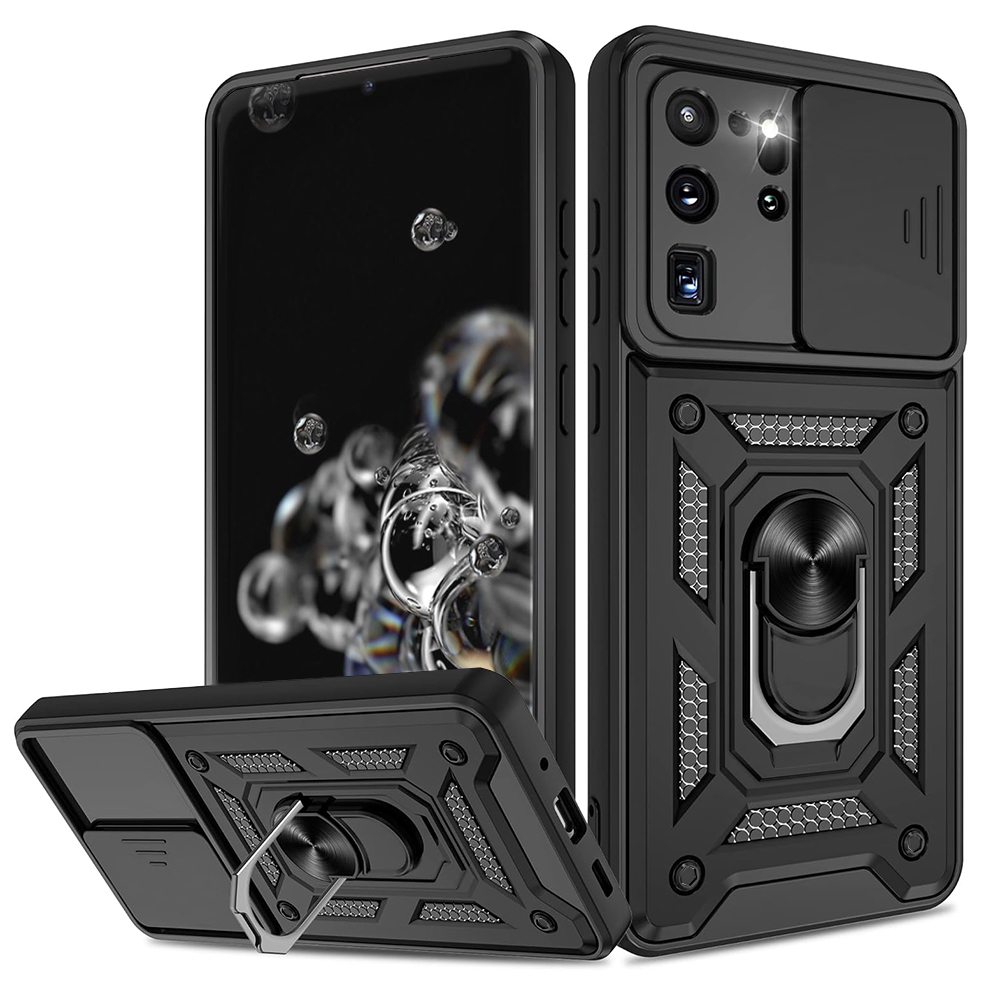Калъф за Samsung Galaxy Galaxy S20 Ultra 4G / S20 Ultra 5G - Techsuit CamShield Series - Черен