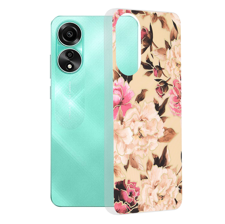 Калъф за Oppo A78 4G - Techsuit Marble Series - Mary Berry Nude