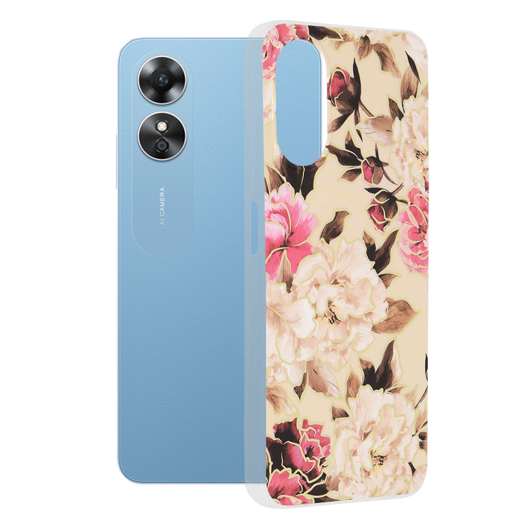 Калъф за Oppo A17 - Techsuit Marble Series - Mary Berry Nude