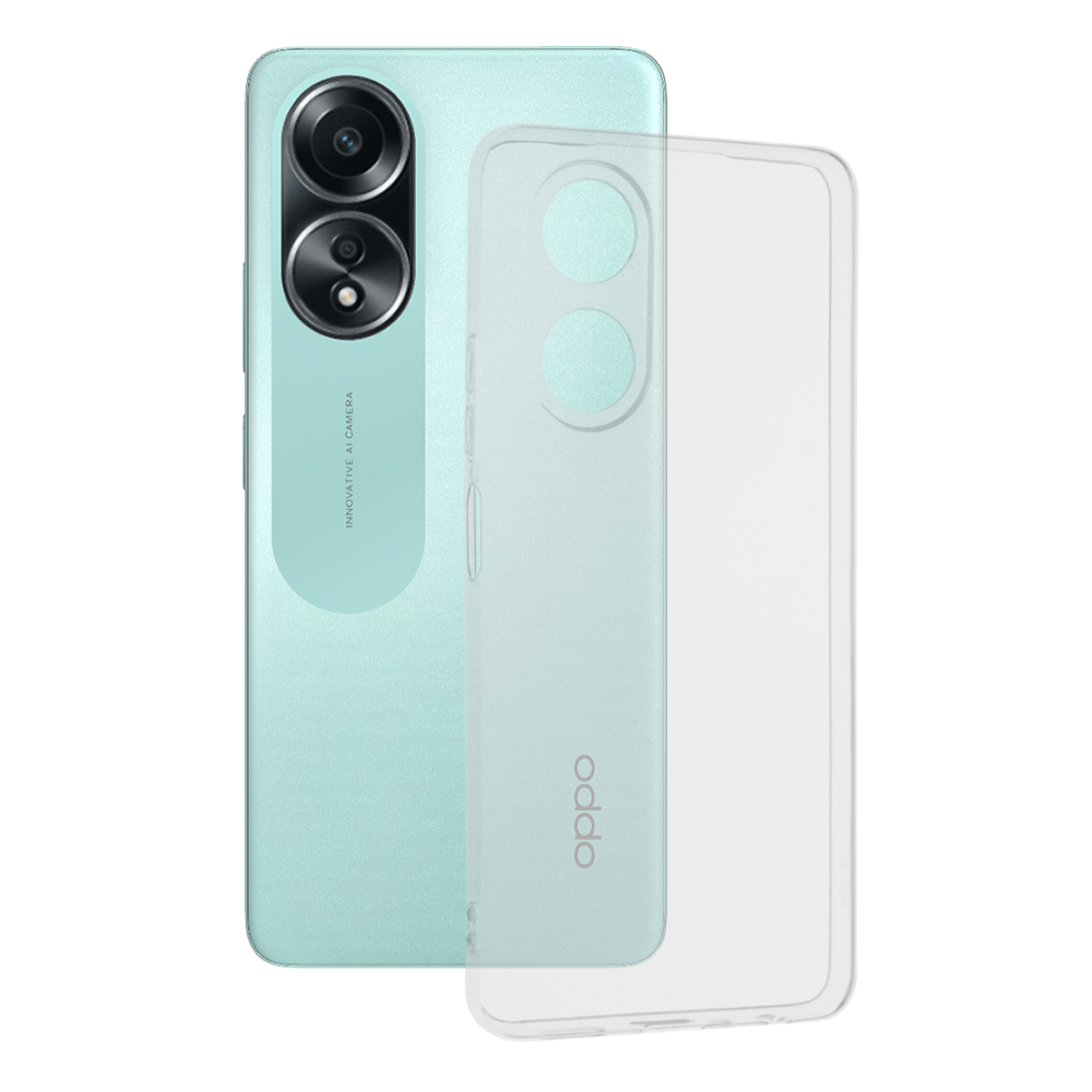 Калъф за Oppo A58 4G - Techsuit Прозрачен Silicone - Прозрачен