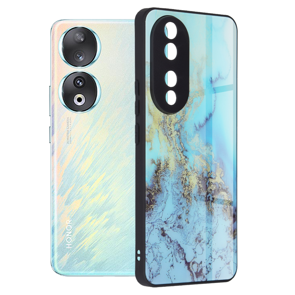 Калъф за Honor 90 - Techsuit Glaze Series - Син Ocean