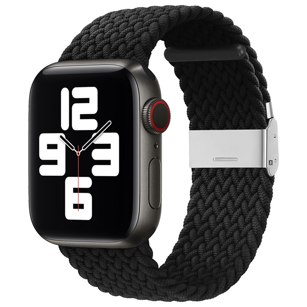 Каишка за Apple Watch 1/2/3/3/4/4/5/5/5/6/6/7/8/7/8/9/9/10/10/11/SE/SE 2/SE 3 (38/40/41/42mm) - Techsuit Watchband (W032) - Черен