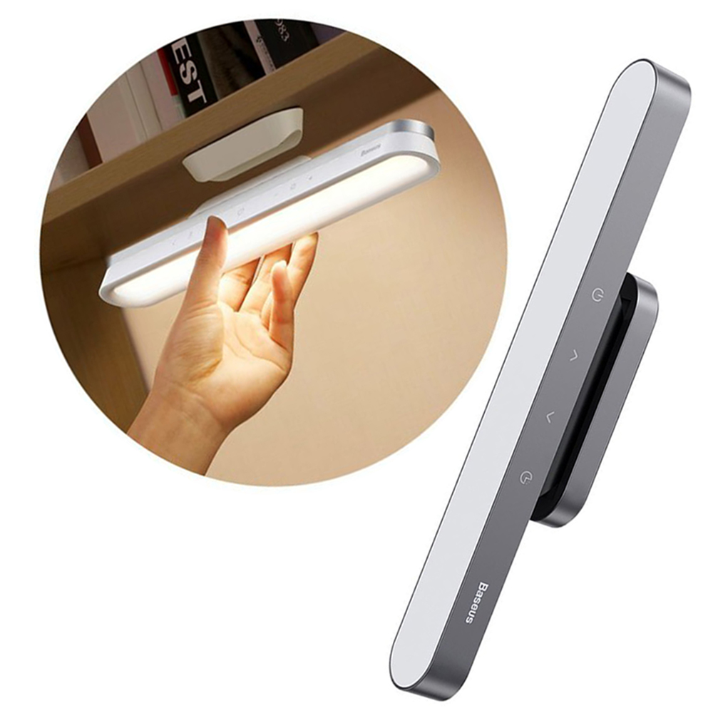 LED настолна лампа 1800mAh, 3000K-5000K - Baseus (DGXC-C0G) - наситено сиво