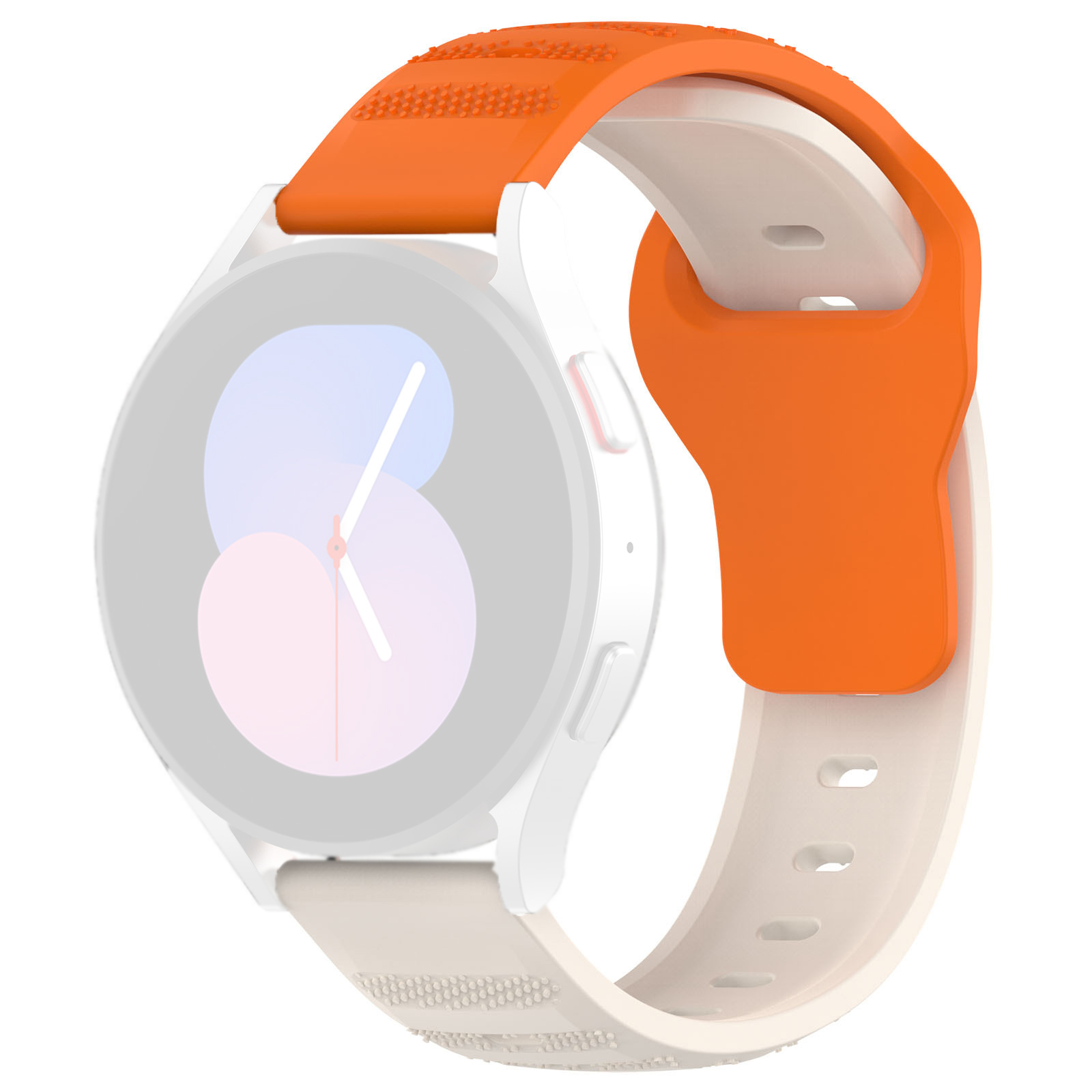 Каишка за Samsung Galaxy Watch 4/5/Active 2, Huawei Watch GT 3 (42mm)/GT 3 Pro (43mm) - Techsuit Watchband (W050) - Оранжев Бежов