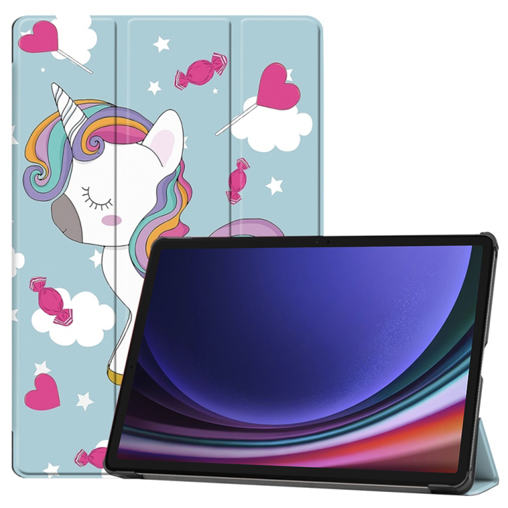 Калъф за Samsung Galaxy Tab S9 Plus / S9 FE Plus / S10 Plus - Techsuit FoldPro - Unicorn