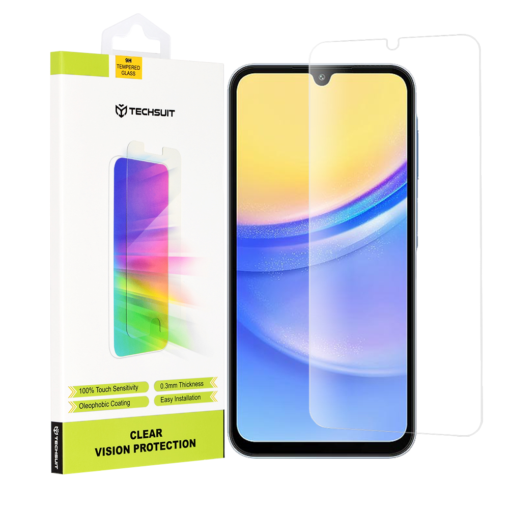 Калъф за Samsung Galaxy A15 4G / A15 5G / A24 / A25 5G / M15 - Techsuit Прозрачен Vision Glass - Прозрачен