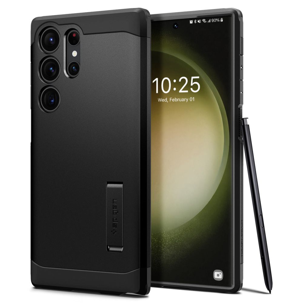 Калъф за Samsung Galaxy S23 Ultra - Spigen Tough Armor (ACS05623) - Черен