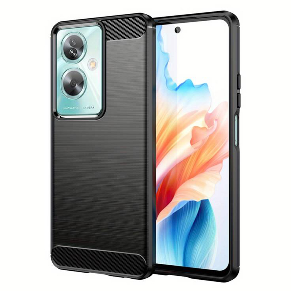 Калъф за Oppo A79 5G / OnePlus Nord N30 SE - Techsuit Carbon Silicone - Черен