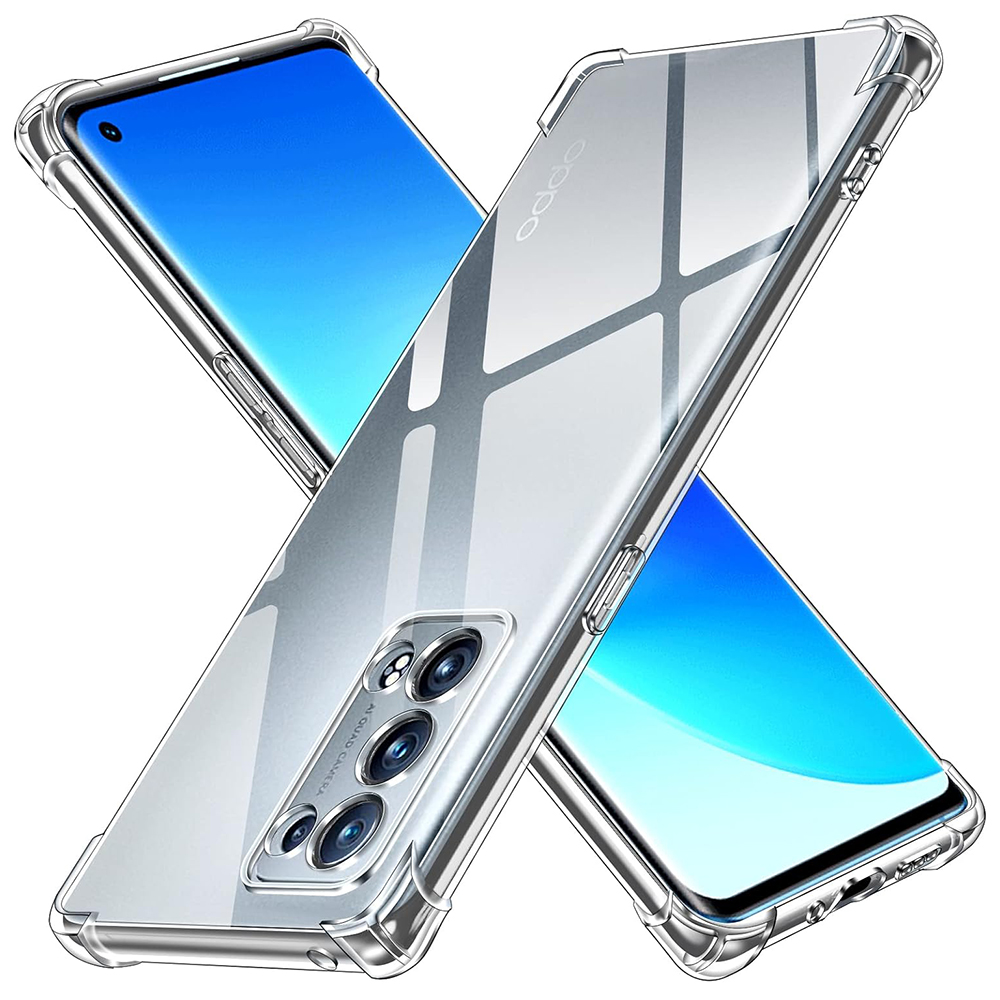 Калъф за Oppo Reno6 Pro 5G (Snapdragon) - Techsuit Shockproof Прозрачен Silicone - Прозрачен