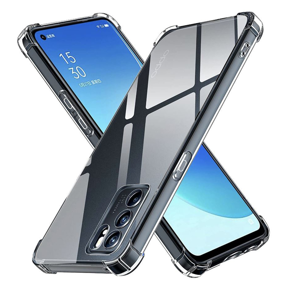 Калъф за Oppo Reno6 5G - Techsuit Shockproof Прозрачен Silicone - Прозрачен